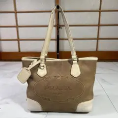 PRADA プラダ LOGO JACQUARD ロゴジャガード トートバッグのサムネイル