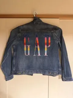 GAP ギャップ　カラフルロゴ デニムジャケット Lサイズ　レディース