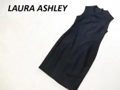 極美品　ローラアシュレイ　カシミヤ混　清楚　ワンピース　ブラック　US６