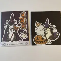 わちふぃーるど ダヤン ハロウィン⚫︎ギフトメッセージカード ⚫︎ステッカー