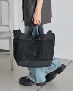 新品 sampo×earヤシ柄トートバッグ「A4サイズ対応/撥水」