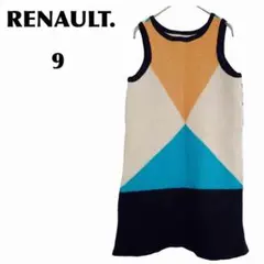 ルノー/RENAULT.【9】ひざ丈ワンピース/ニット 背面ボーダー 4バイのサムネイル