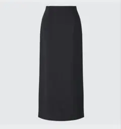 UNIQLO ストレッチダブルフェイスナロースカート ブラックM