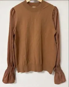 GU サテンスリーブセーター 長袖 XL