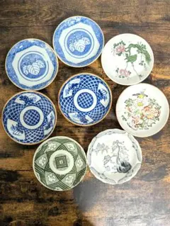 4枚セット】九谷焼 膾皿 小皿 高砂 鶴亀 松竹梅 宝尽くし 金彩（12cm