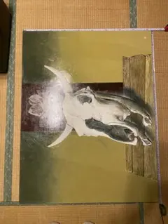 美術品】鳥の羽根で描かれた馬 - メルカリ