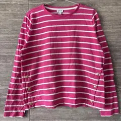 J.Crew ピンクボーダー 長袖Tシャツ M カットソー 美品のサムネイル