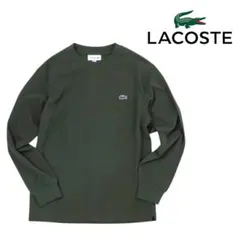 ★美品★ LACOSTE Tシャツ カットソー 長袖 薄手 ワニロゴ カーキのサムネイル