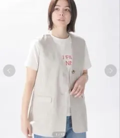 ニコアンド　niko and... Vアキロングジレ