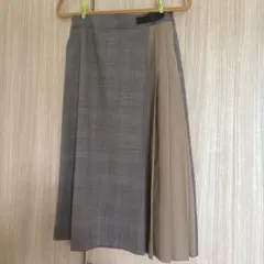 新品JPRESSフレアロングスカート チェック柄 グレー系サイズ9タグ付け