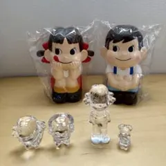 不二家 ペコちゃん ポコちゃん 貯金箱 クリスタルミニフィギュアのサムネイル