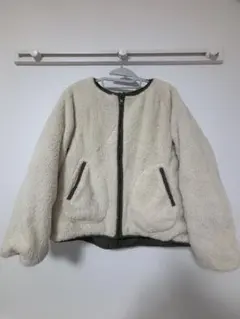 リバーシブル ボアジャケット アイボリー