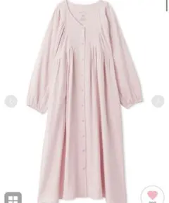 ジェラートピケ　マタニティガーゼワンピース　ピンク