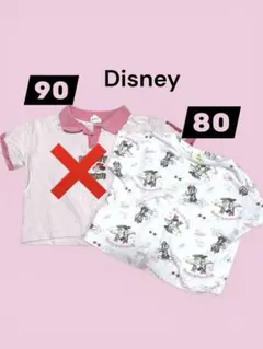 Disney Minnie Tシャツとポロシャツセット 90・80