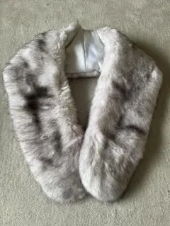 フェイクファー着物ショール グレー　成人式