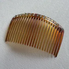 【新品】ラインストーン付き べっ甲風 ヘアコーム 髪飾り かんざしのサムネイル