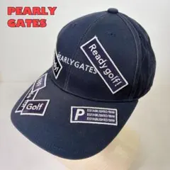 【PEARLY GATES】ゴルフキャップ ワッペンデザイン ネイビー 紺　帽子