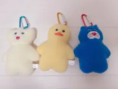 mojojojo カラビナ付きぬいぐるみポーチ　3個セット
