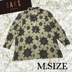 o71〚DAKS LONDON〛 ペイズリー柄 長袖シャツ Mサイズのサムネイル