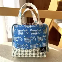 猫柄 ポーチ ハンドメイド 巾着