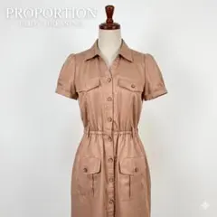 PROPORTION BODY DRESSING サファリシャツワンピ モカ 3のサムネイル