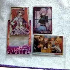 学マス有村麻央 カード＆フレームスティッウエハース1種とウエハース3のカード2枚