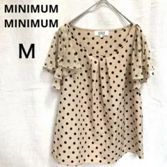 MINIMUM MINIMUM 半袖　カットソー　ブラウス　ドット　ベージュ　Ｍのサムネイル
