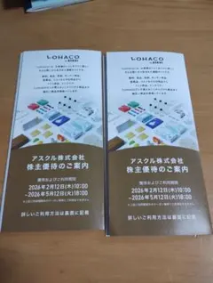 LOHACO 株主優待券 2026年まで利用可能　2枚