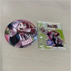 ヒロアカ ヒロアカ展 麗日お茶子 アクリルフィギュア 缶バッジ