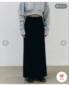 lit リット　フェザーロングニットスカート