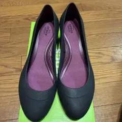 クロックス　リナウェッジ　crocs W9 25.0 パンプス 黒