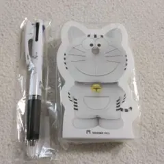 虎ノ門ヒルズ　ドラえもん　ダイカットメモ　3色ボールペンセット