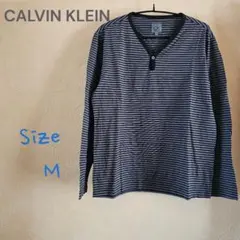 CALVIN KLEIN ストライプ長袖シャツ Mサイズ
