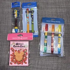 ディズニーリゾート　パークフード　ボールペン　カラーペン　メモ帳　文房具セット