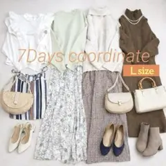 レディース服 1週間コーデ まとめ売り コーデ売り 大人カジュアル Lサイズ