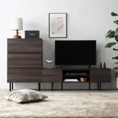 RASIK様商品 テレビボード120幅 + チェスト3段 セット 色 ブラウンのサムネイル