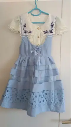 LIZLISA　ワンピース フリル襟刺繍　カジュアルワンピ　3点セット　新品