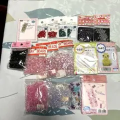 ビーズセット 多色・多サイズ クリアビーズ　まとめてセット
