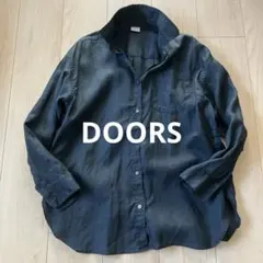 最終価格　DOORS リネンシャツ　長袖　黒　M