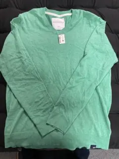 ★新品AÉROPOSTALE コットン100グリーン Vネック セーター XL☆のサムネイル