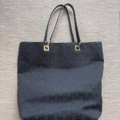 グッチ GGキャンバス トートバッグ シンプル キャンバス ブラック GH94 