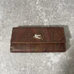 ETRO エトロ　長財布　ペイズリー柄　PVCレザー　ペガサス　シルバー金具のサムネイル