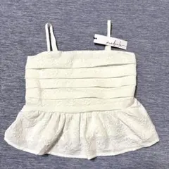 ⭐️新品未使用タグ付き⭐️ ふくれジャガード・シャーリング・キャミソール・ビスチェ