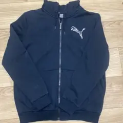 PUMA ブラック ジップアップパーカー Lサイズ　ブラック