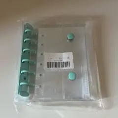 透明シール帳 A7サイズ リフィル20枚付き ミントグリーン