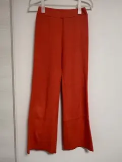canal jean オレンジ リブパンツ