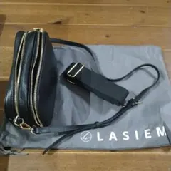 LASIEM ラシエム お財布機能付ショルダー 【ブラック　新品】