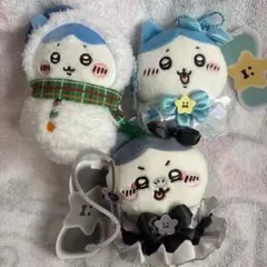 ハチワレ ぬいぐるみマスコット 3点セット
