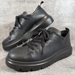 美品　ecco Nouvelle 37 レザーレースアップシューズ スニーカー