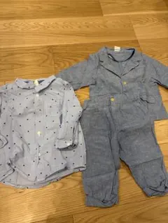 H&M ベビー スーツ セット 6〜9M シャツ パンツ フォーマル